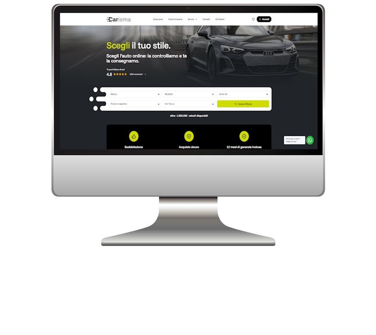 Carisma Auto — Marketplace Auto - Progetto Piattaforma Automotive Noventra Napoli | Case Study Sviluppo Piattaforma Automotive