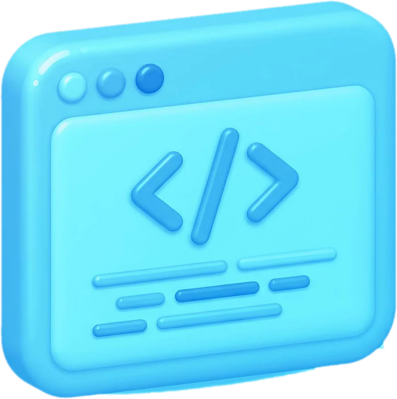 Finestra del browser 3D con il simbolo del codice